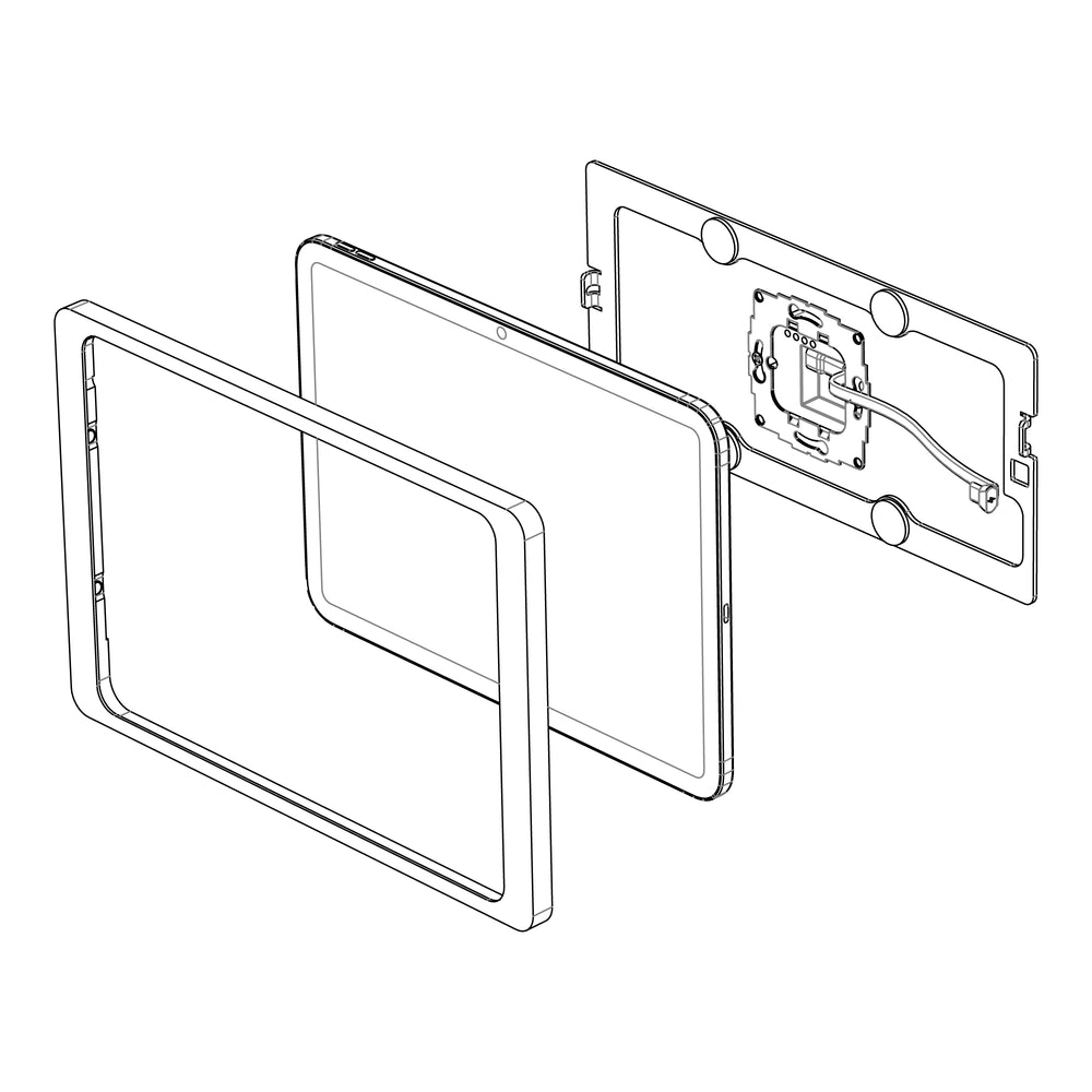 drawing of an easy installation and permanent charging Companion Wall 2.0