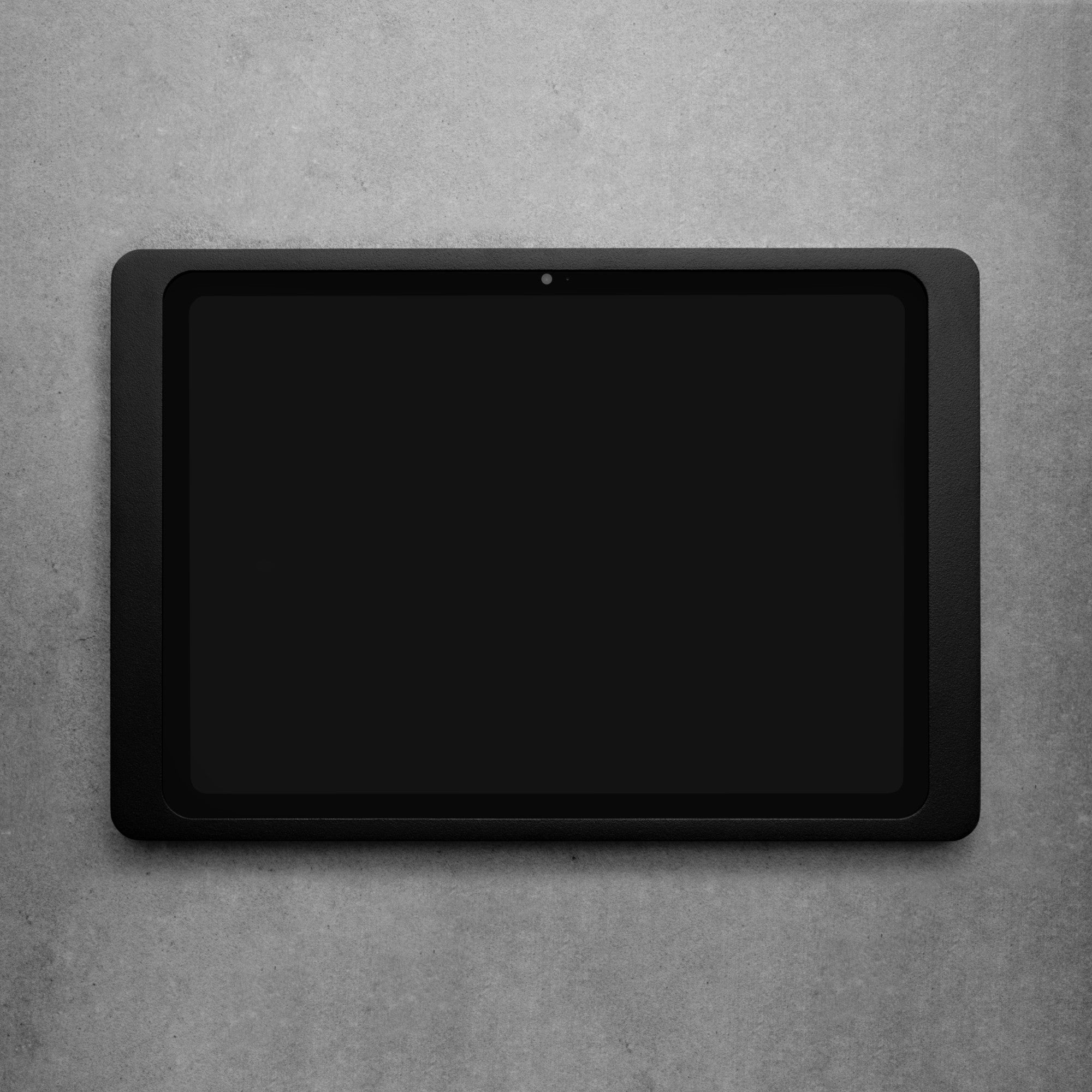 Companion Wall 2.0 for iPad 10.9" black powder coated on the concrete wall