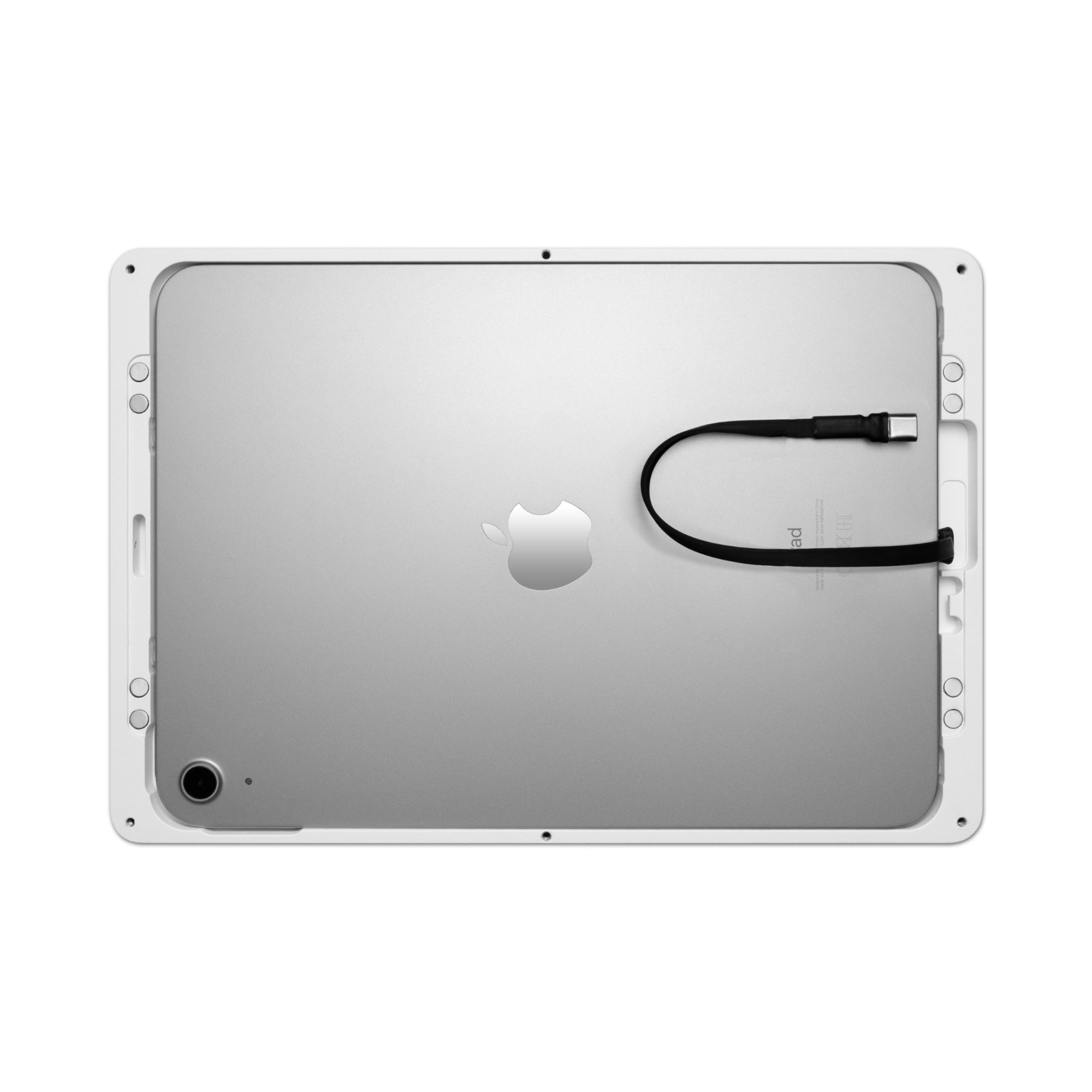 Companion Wall 2.0 wall mount for iPad Air white powder coated with cable power supply
