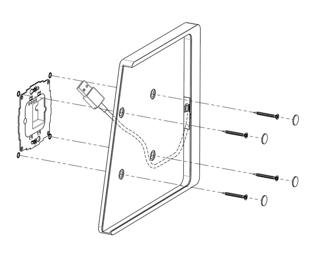 drawing of an easy installation of Companion Wall Home
