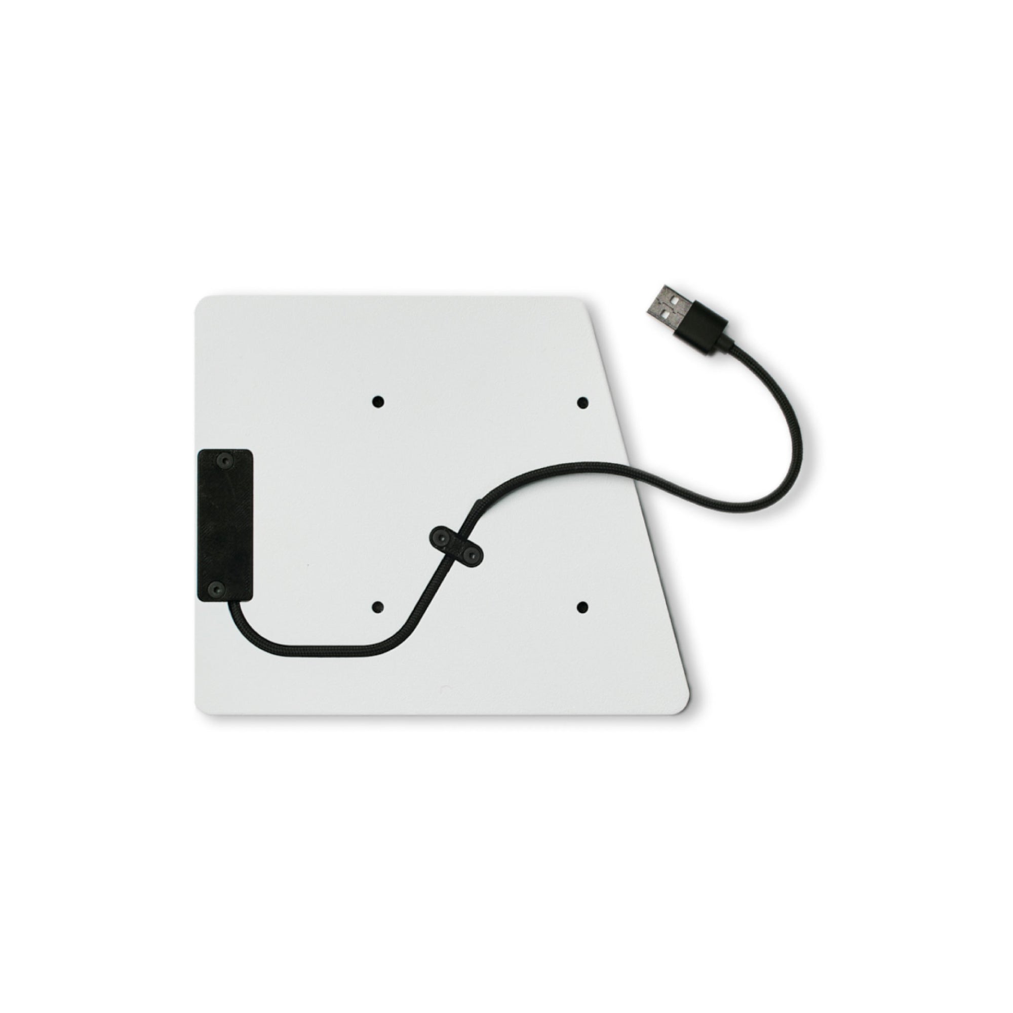 Displine Companion Wall Home for iPad mini with integrated charging cable, back of the wall mount