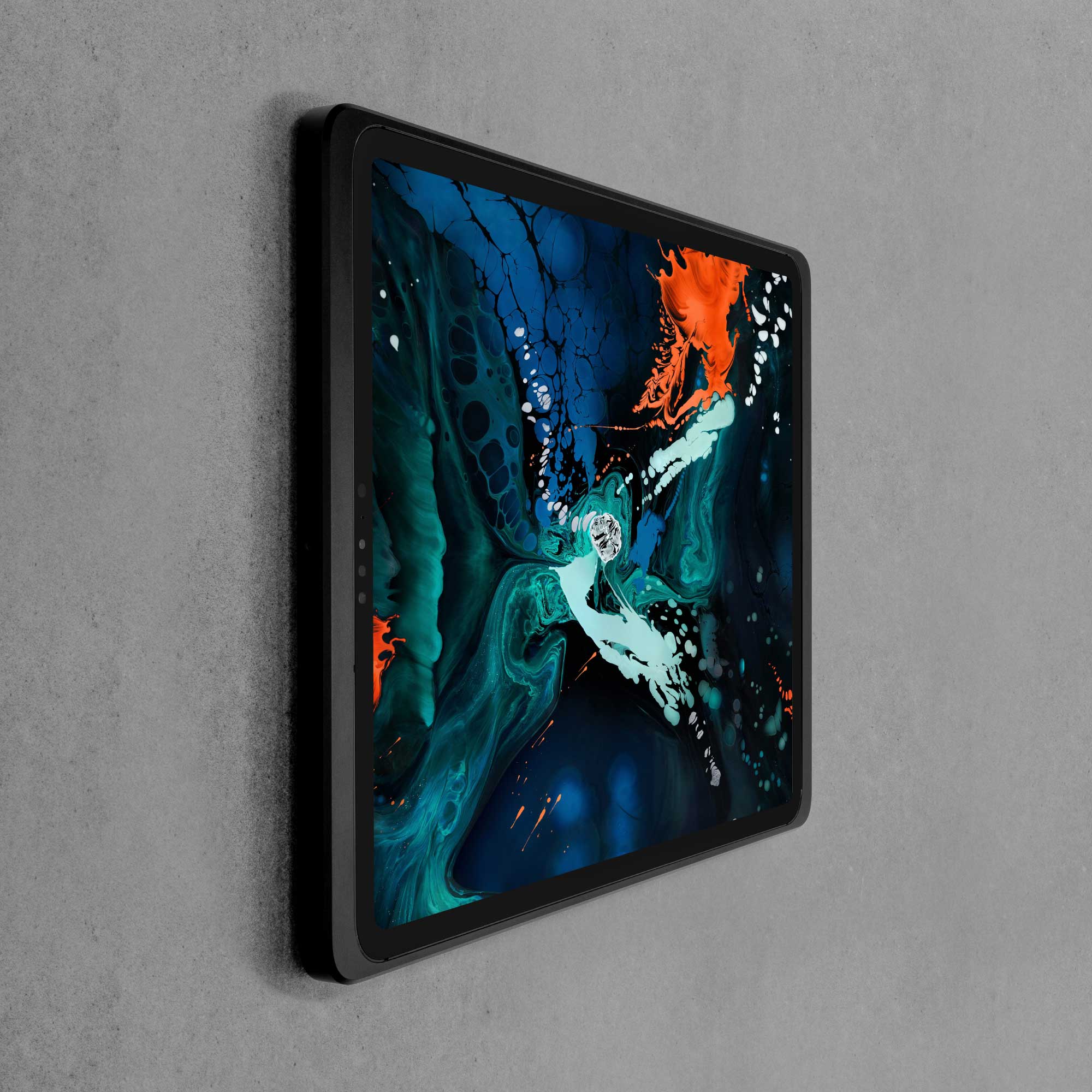 Dame Wall 2.0 for iPad Pro 12.9" black anodised with charging cable included